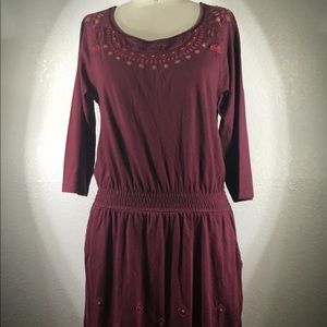 Johnny Was Autumn Pocketed Scoop Dress S NWOT